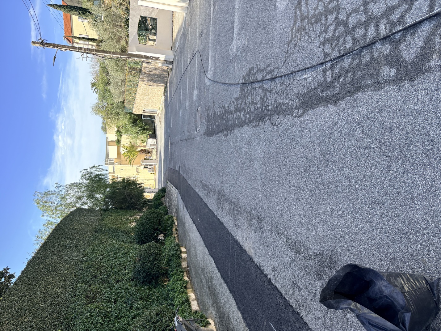 Enrobé de résidence avant marquage au sol